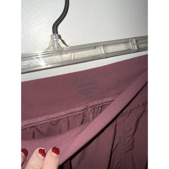 Athleta Attitude Lined Pant Womens 12 Jogger Lightweight Drawstring Cabernet red - Picture 5 of 6
